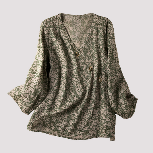 Elegant Floral Print Women's Blouse - Spring Summer Fashion