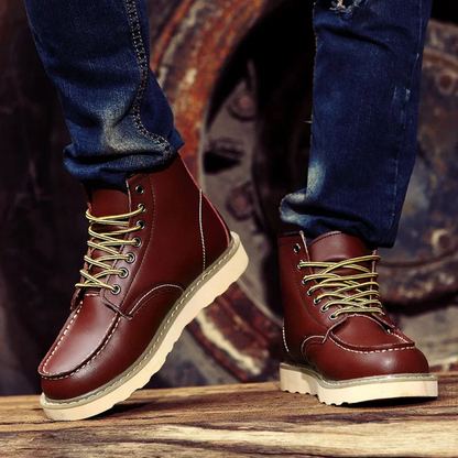 Men's Classic Vintage Lace-Up Boots for Everyday Style and Comfort