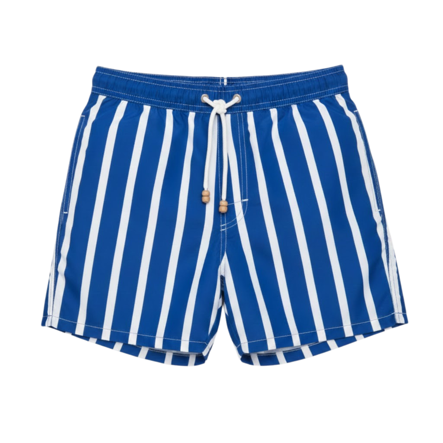 Men's Quick Dry Striped Swim Trunks with Elastic Waistband for Beach and Pool