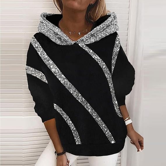 Minerva - Ladies' sequin hoodie