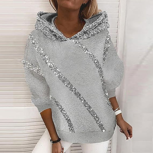 Minerva - Ladies' sequin hoodie