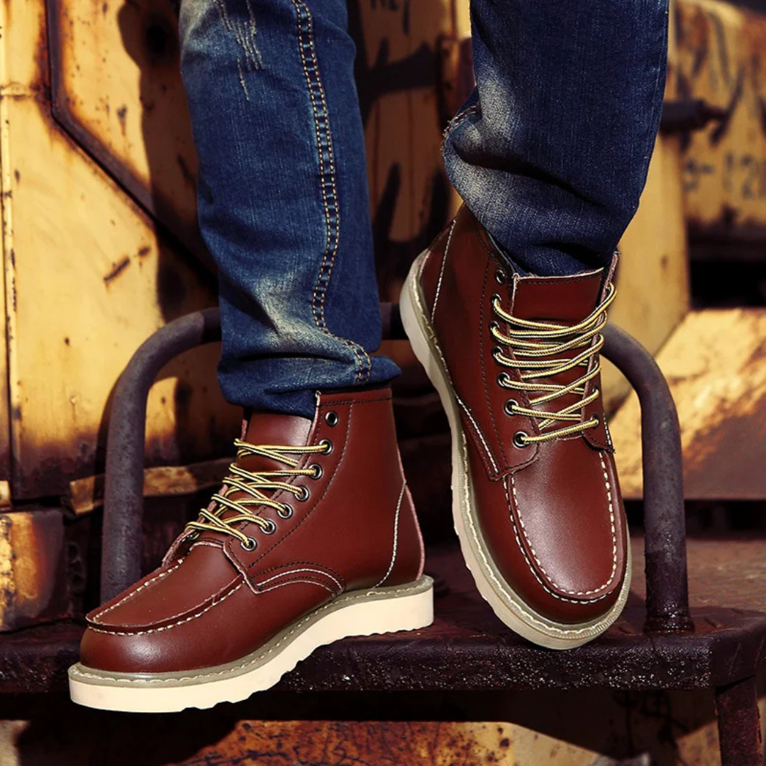 Men's Classic Vintage Lace-Up Boots for Everyday Wear – Timeless Style and Comfort