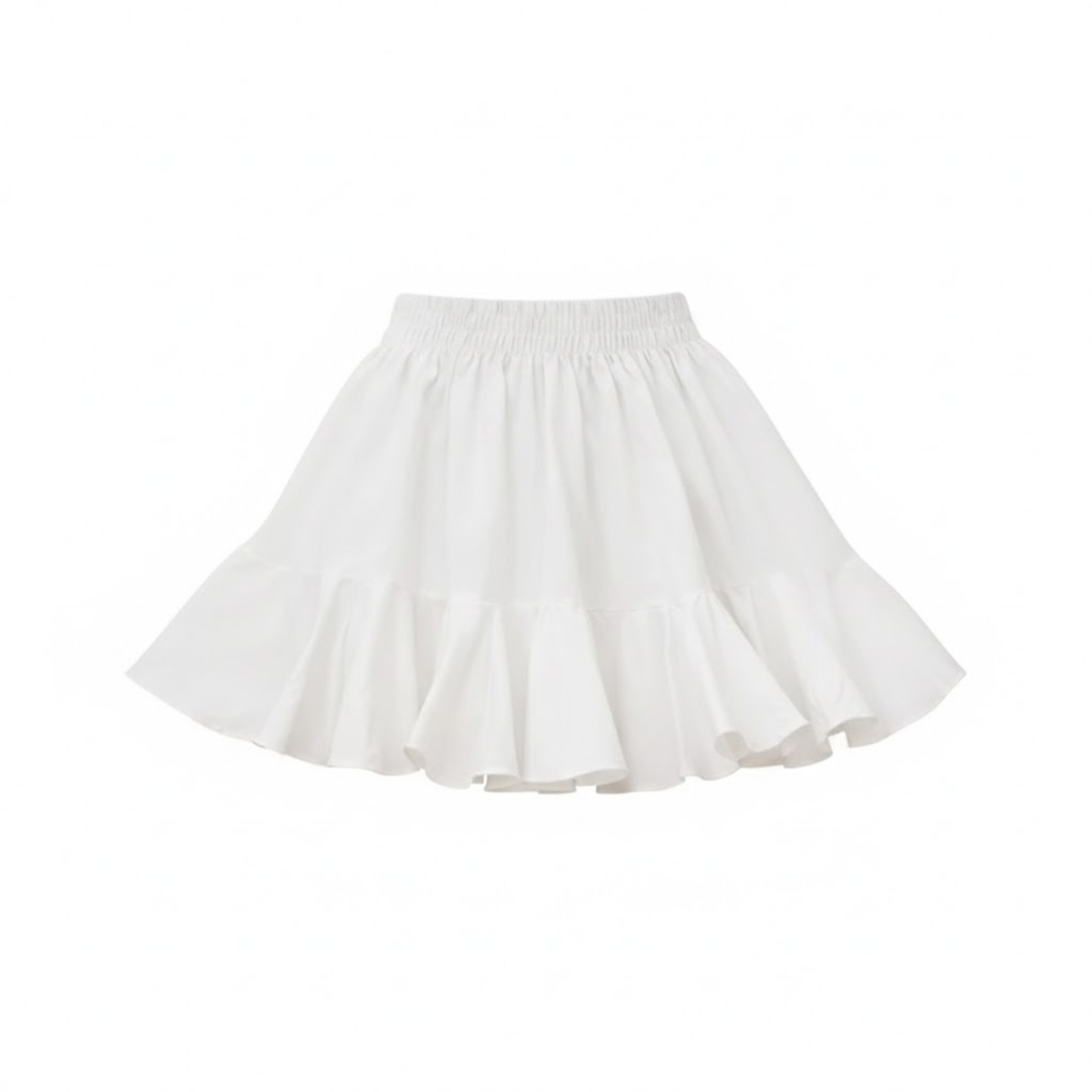 High Waist A-Line Mini Skirt with Built-in Shorts and Stretchy Elastic Waistband for Comfort