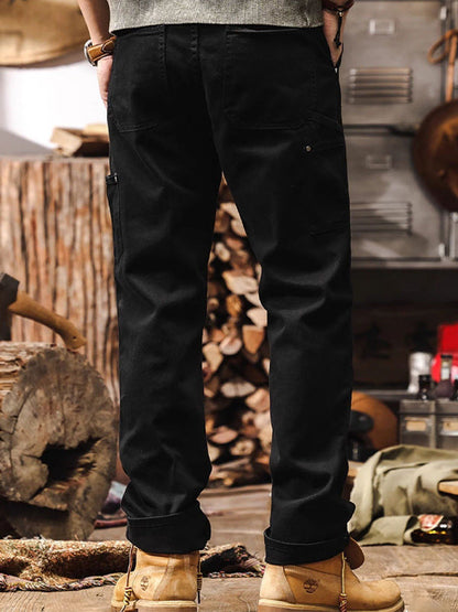 Men's Straight Leg Cargo Pants – Utility Workwear Trousers
