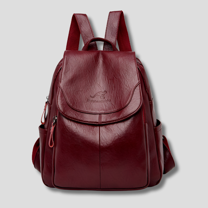 Stylish Anti-Theft Leather Backpack for Women - Secure and Fashionable Travel Bag