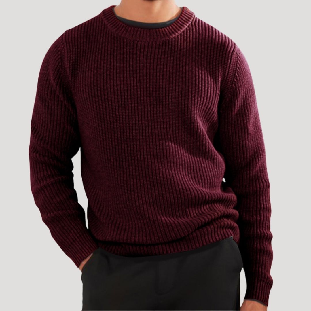 Men's Winter Classic Knit Crew Neck Sweater - Warm and Stylish Knitwear