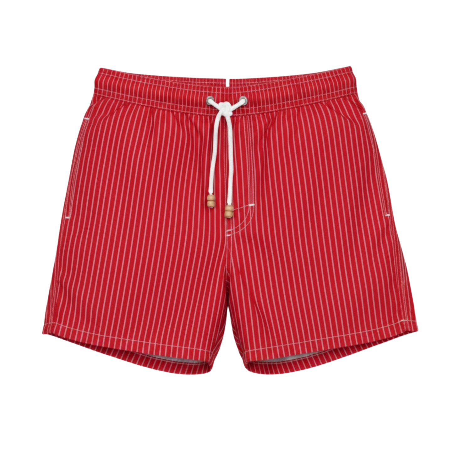 Men's Quick Dry Striped Swim Trunks with Elastic Waistband for Beach and Pool