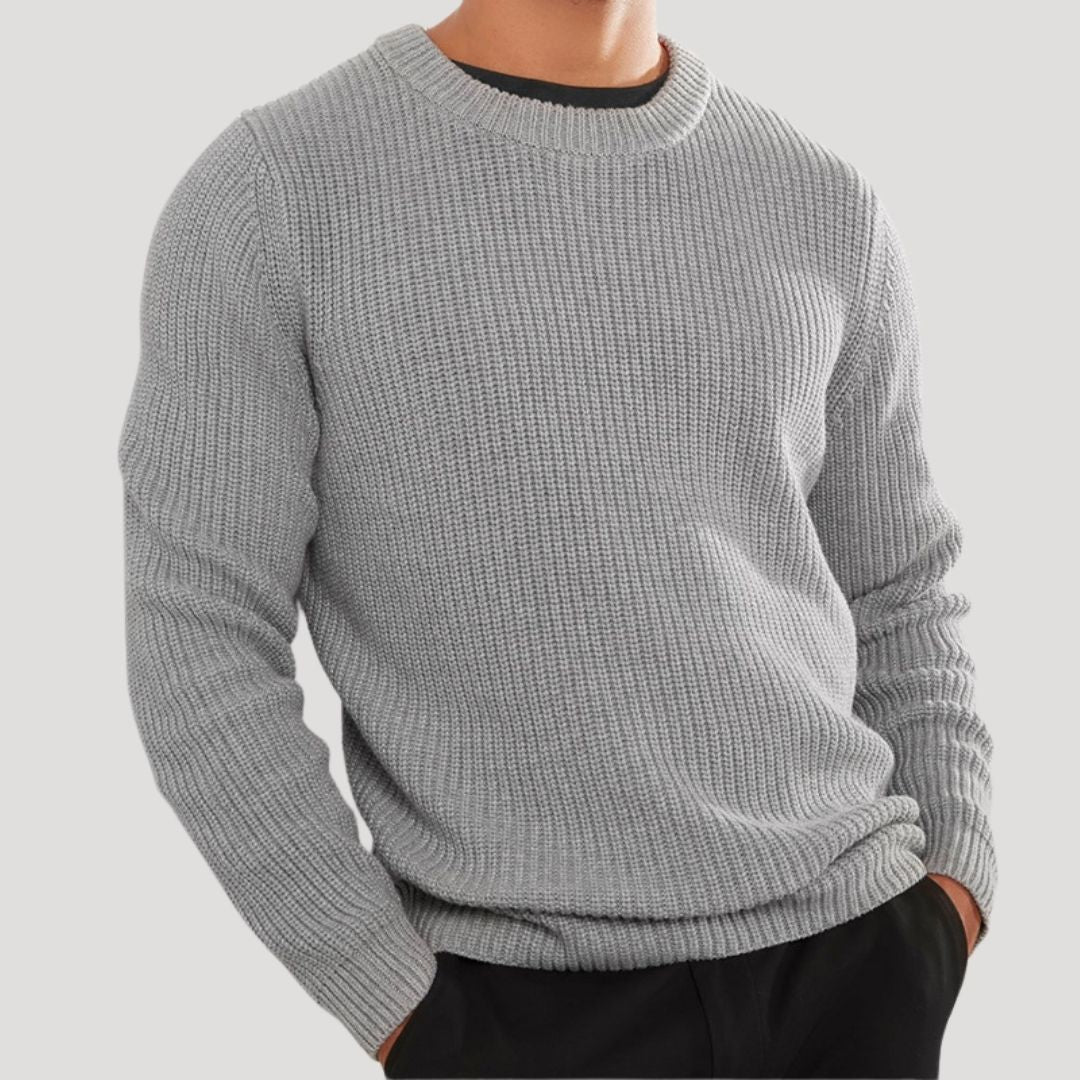 Men's Winter Classic Knit Crew Neck Sweater - Warm and Stylish Knitwear