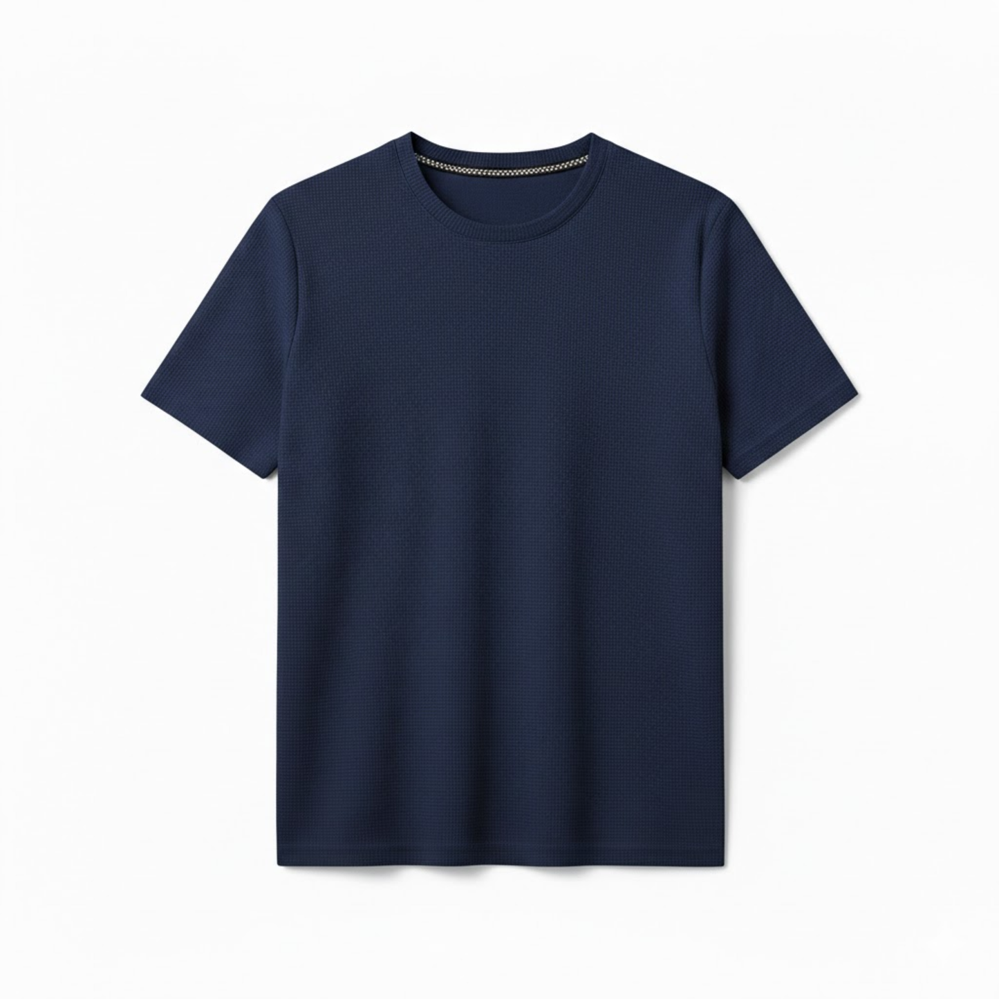 Men's Short Sleeve Waffle Knit Crew Neck T-Shirt - Breathable Casual Pullover Top