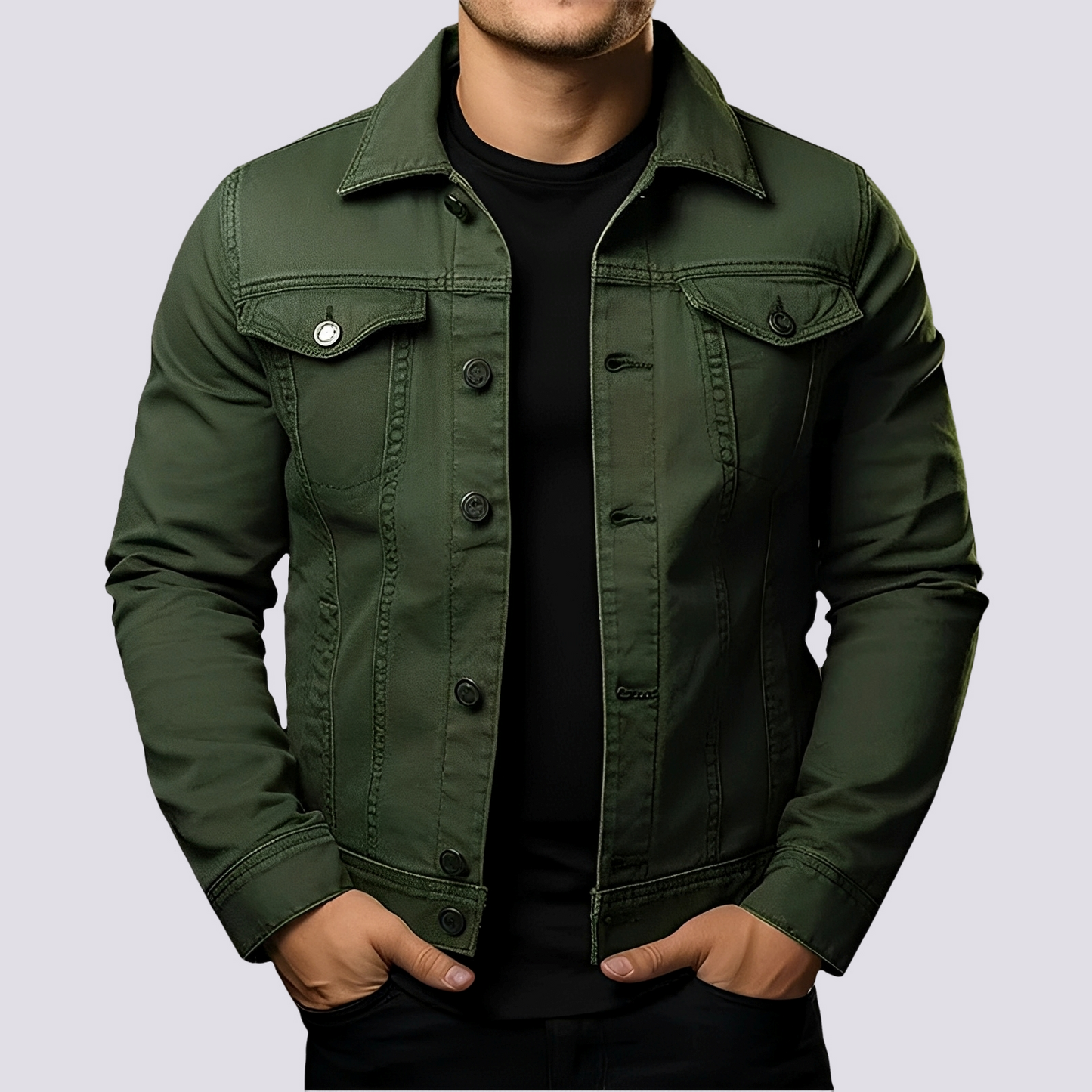 Casual Denim Jacket for Men - Modern and Comfortable Style