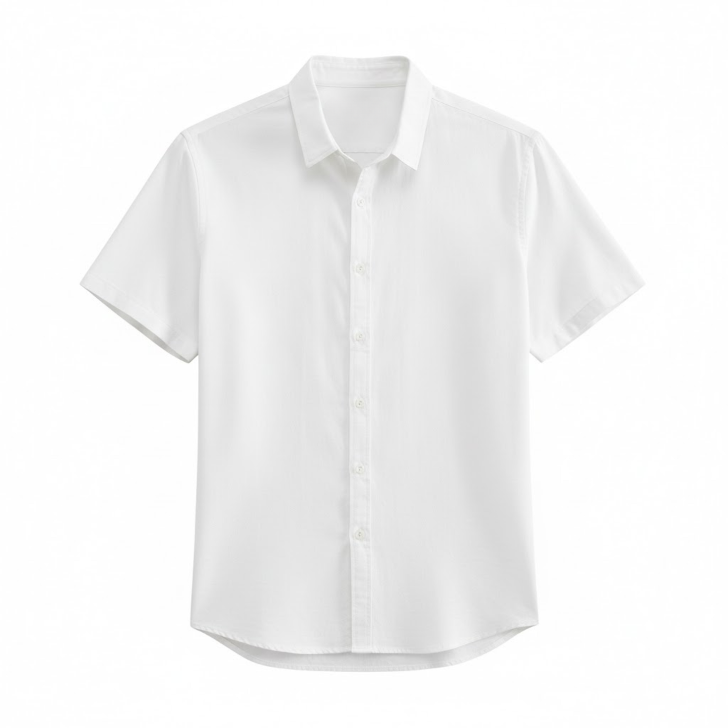 Men's Casual Short Sleeve Linen Shirt with Square Collar - Loose Fit Summer Top