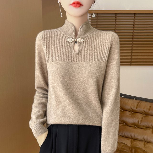 Henrietta - Wool Jumper with High Neck