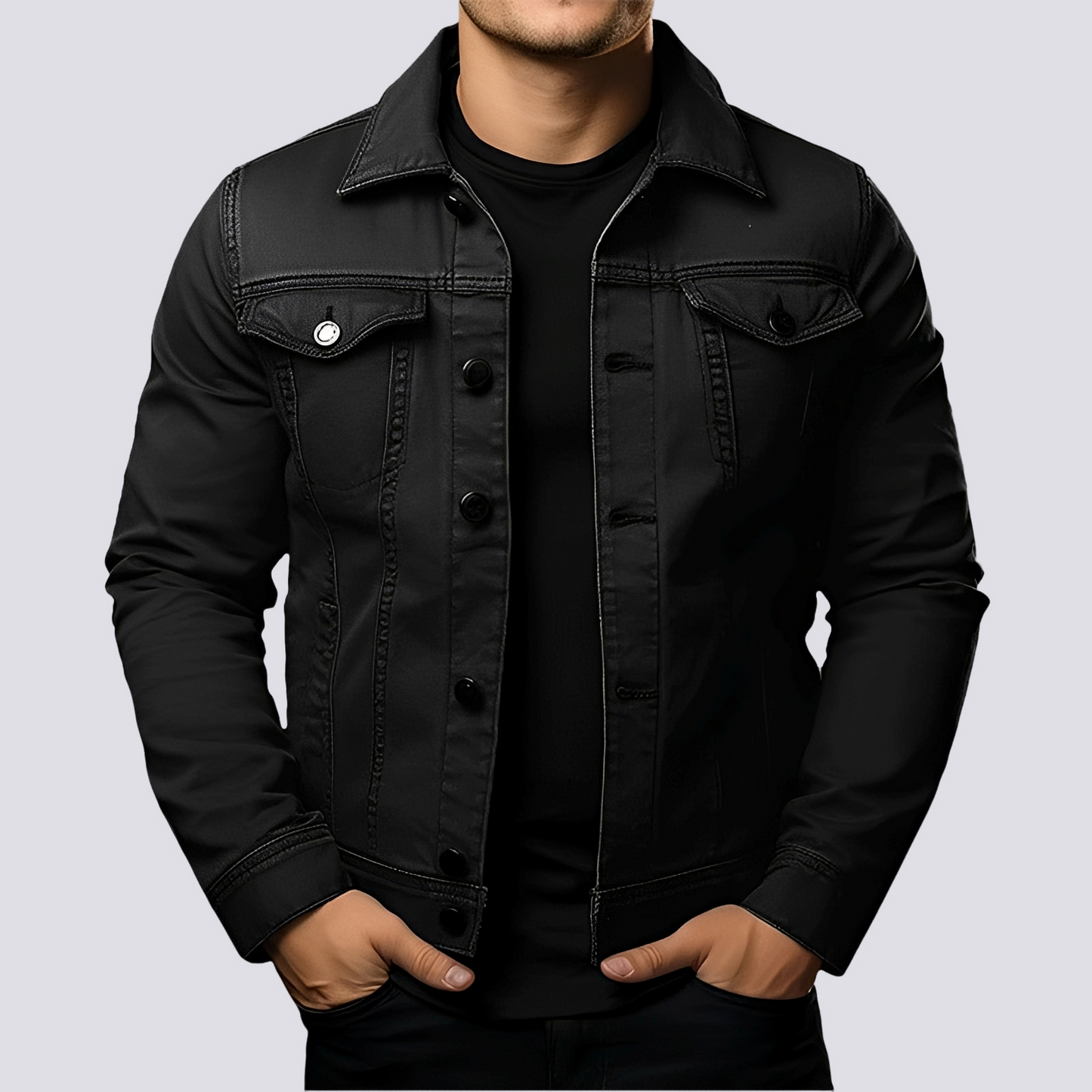 Casual Denim Jacket for Men - Modern and Comfortable Style