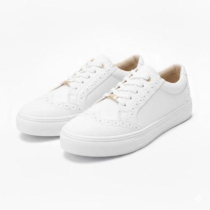Women's Casual Lace-Up Flat Loafers with Round Toe and Durable PVC Sole