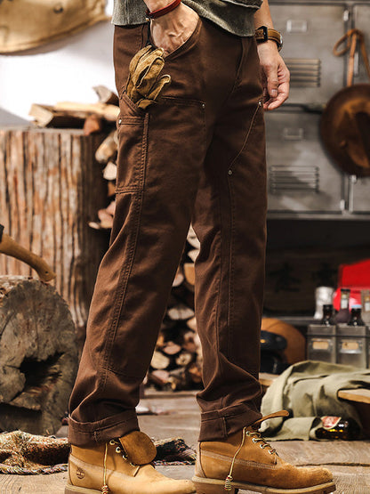 Men's Straight Leg Cargo Pants – Utility Workwear Trousers
