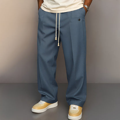 Conor - Casual Straight-Leg Trousers with Drawstring for Men