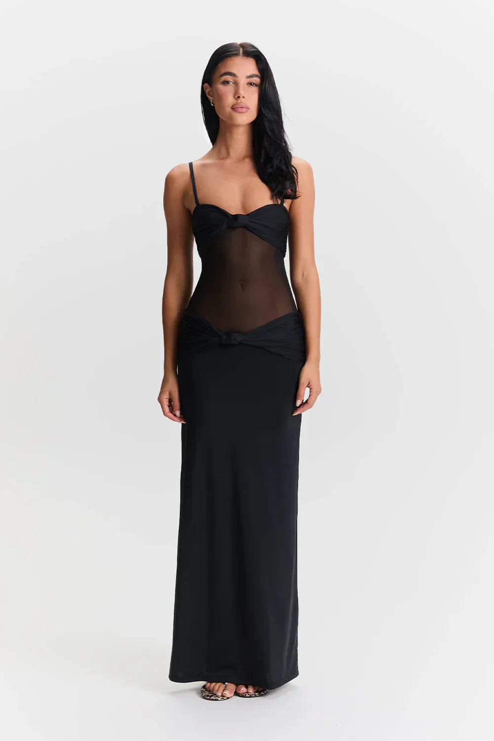 Ayesha | Strapless Mesh Detail Dress