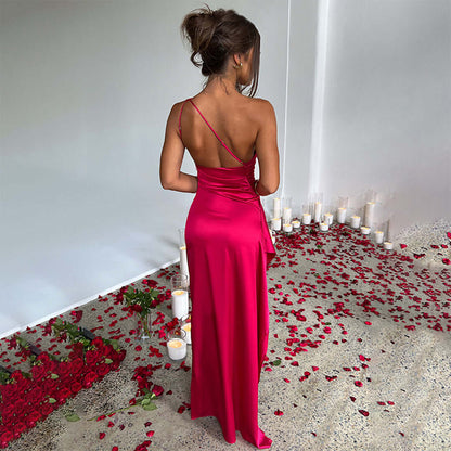 Amyah | Evening Dress with High Split and One-Shoulder