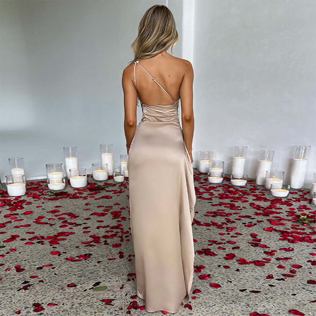 Amyah | Evening Dress with High Split and One-Shoulder