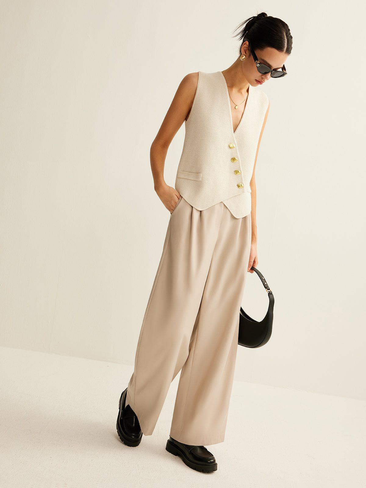 Shane | Waistcoat with Golden Buttons