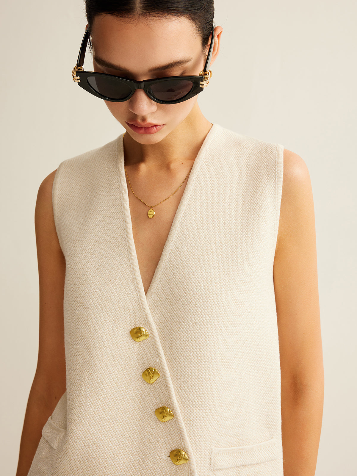 Shane | Waistcoat with Golden Buttons