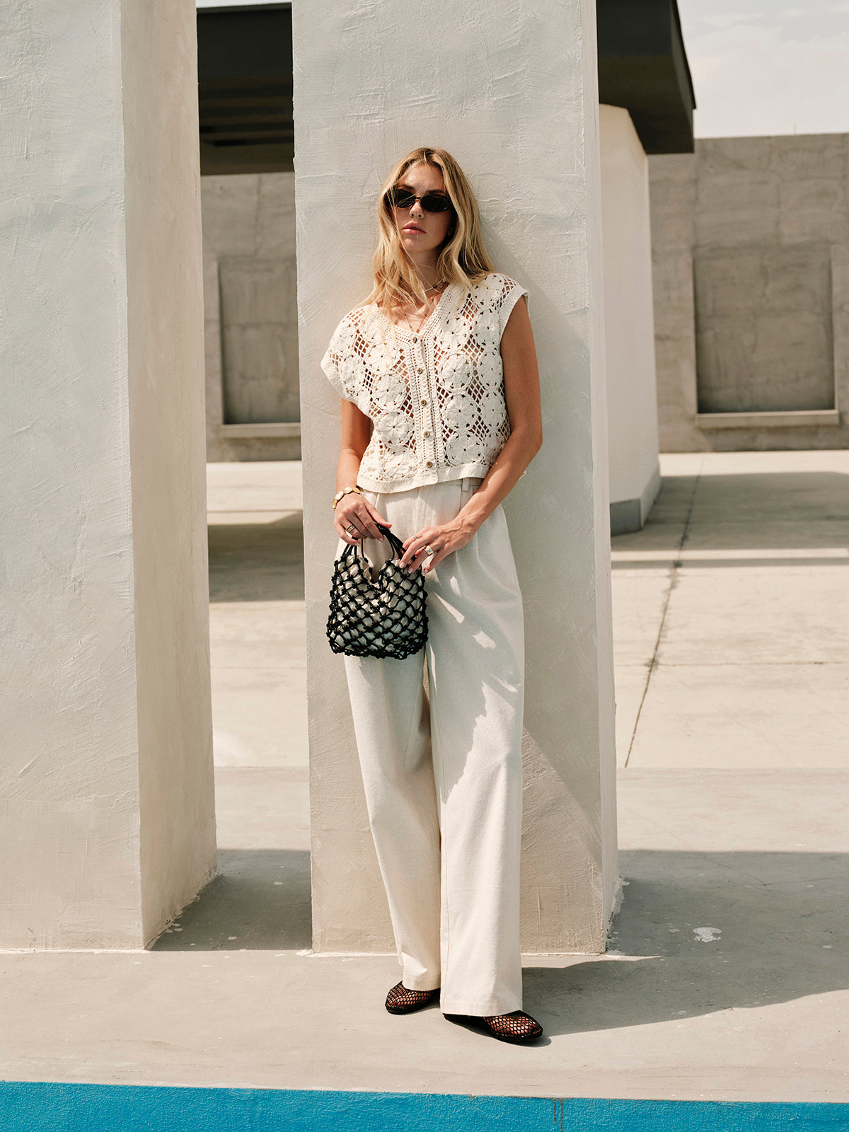 Haisley | Knitted Cardigan with Jacquard Floral Pattern