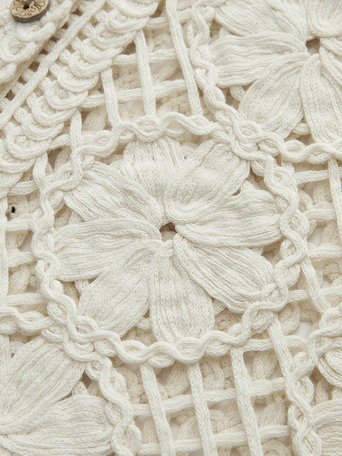 Haisley | Knitted Cardigan with Jacquard Floral Pattern