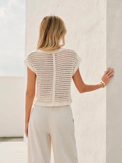 Haisley | Knitted Cardigan with Jacquard Floral Pattern