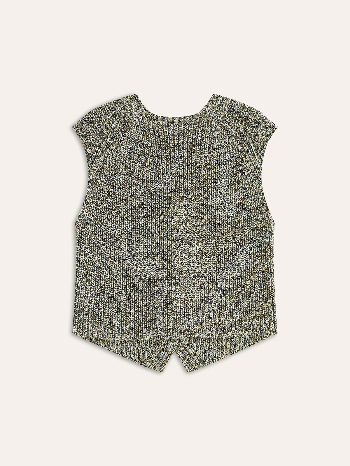 Muriel | Knitted Sleeveless Cardigan Grey