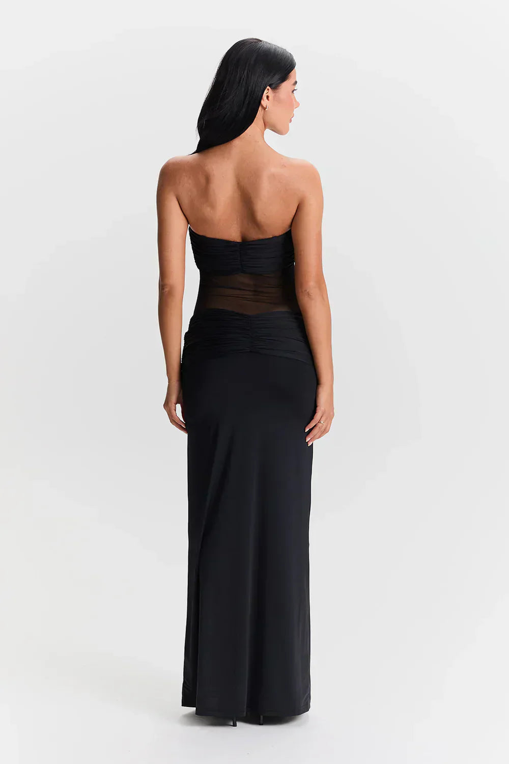 Ayesha | Strapless Mesh Detail Dress
