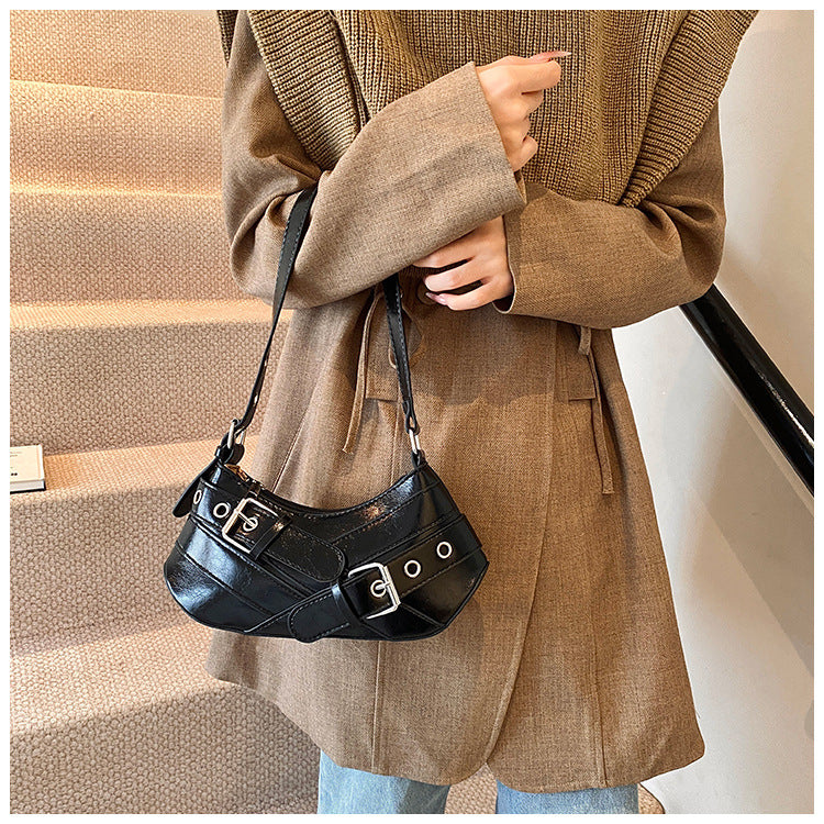 Angelika | Shoulder Bag with Buckle Details