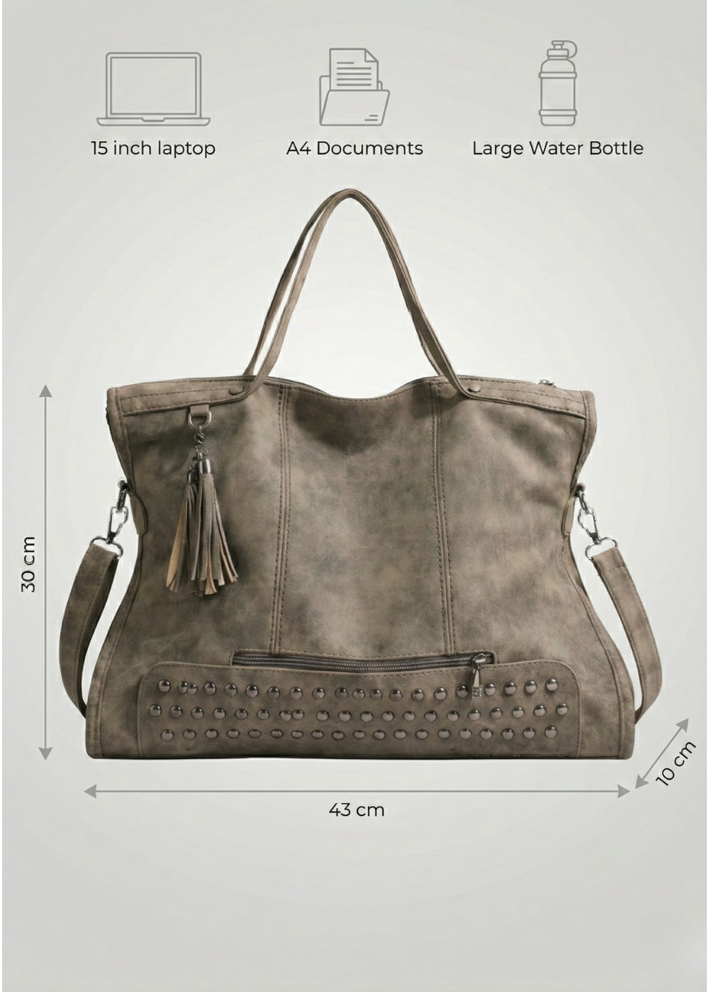 Spacious Work Tote Bag | Stylish and Functional Design