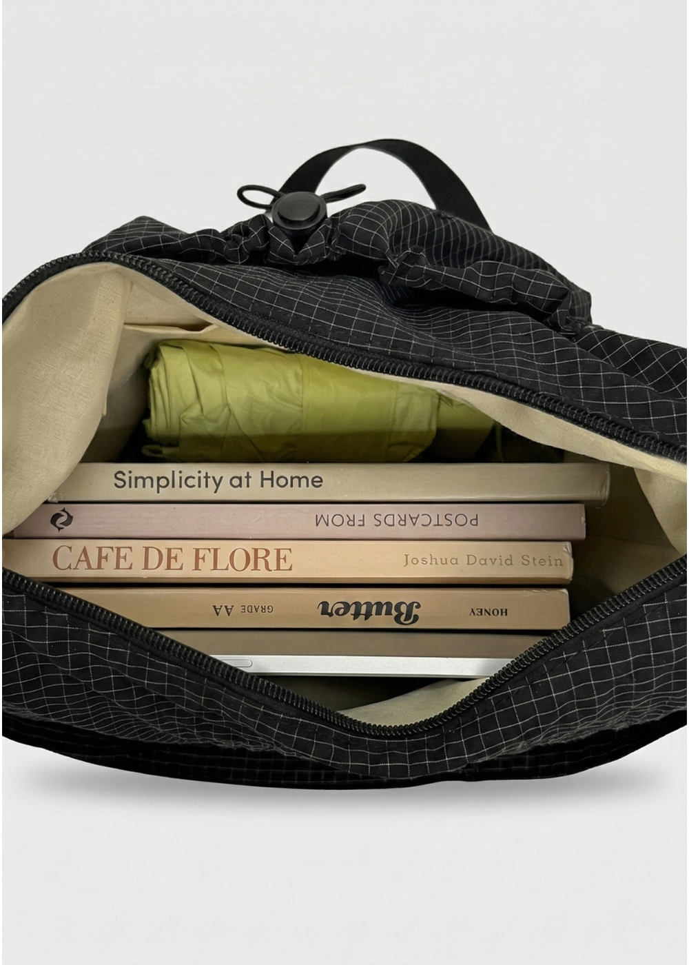 Stylish Black Nylon School Handbag with Zip Closure - Durable and Functional