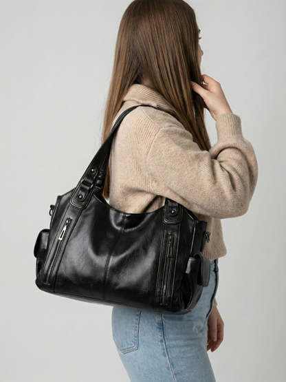 Trendy Black Backpack for College Students - Durable and Spacious Design