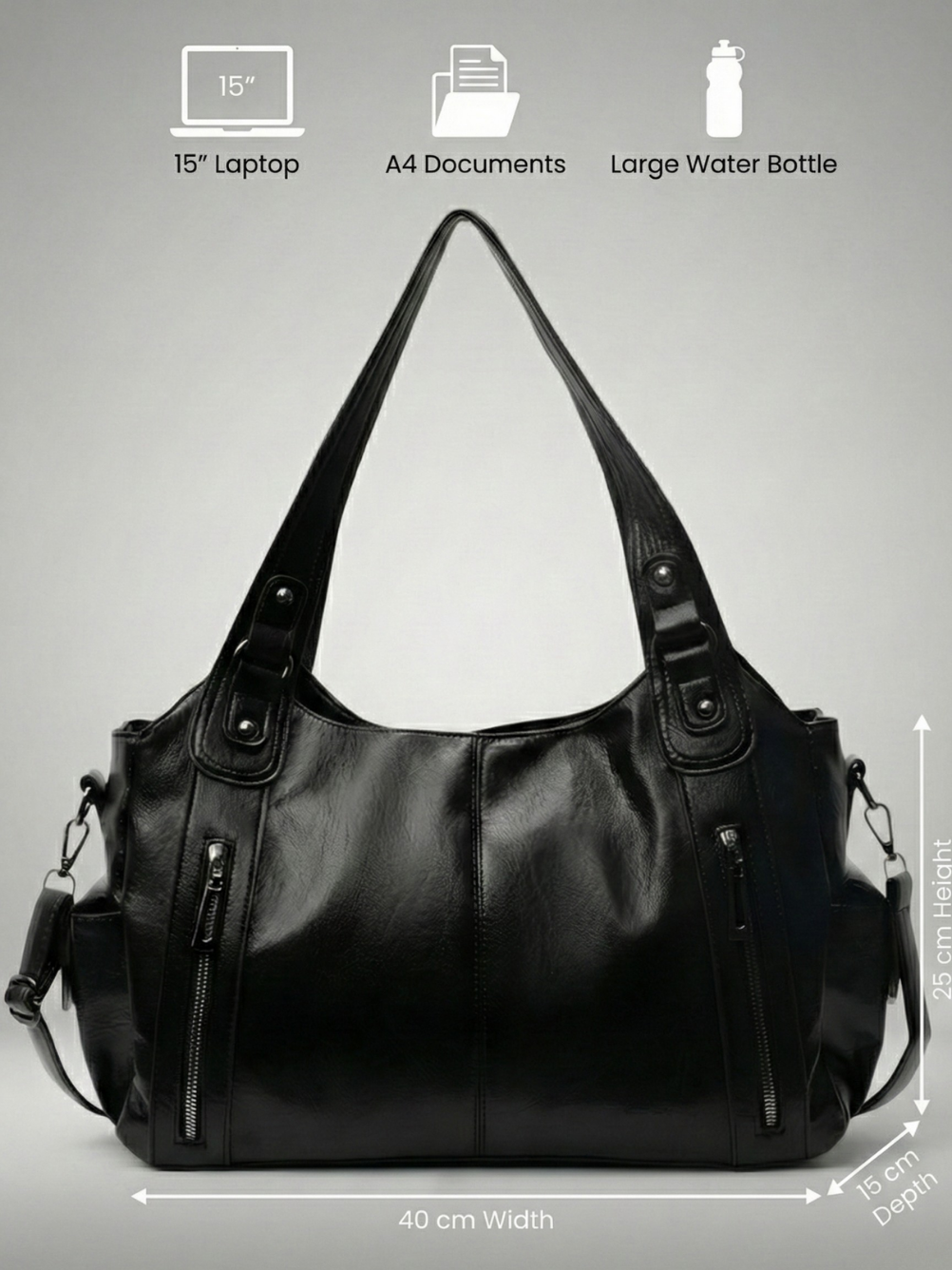 Trendy Black Backpack for College Students - Durable and Spacious Design