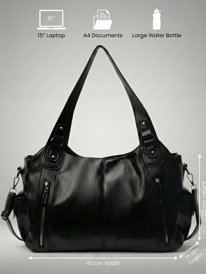 Trendy Black Backpack for College Students - Durable and Spacious Design