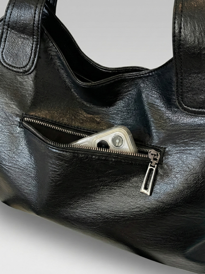 Trendy Black Backpack for College Students - Durable and Spacious Design
