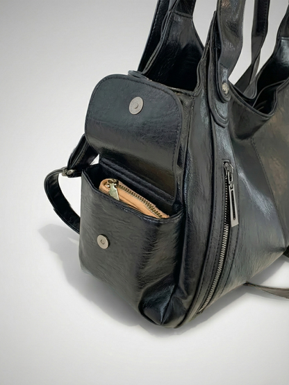 Trendy Black Backpack for College Students - Durable and Spacious Design