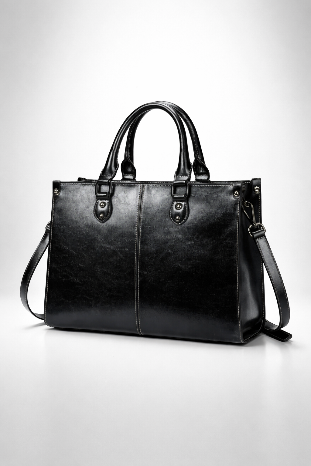 Stylish Black Women's Work Bag - Versatile and Professional Design