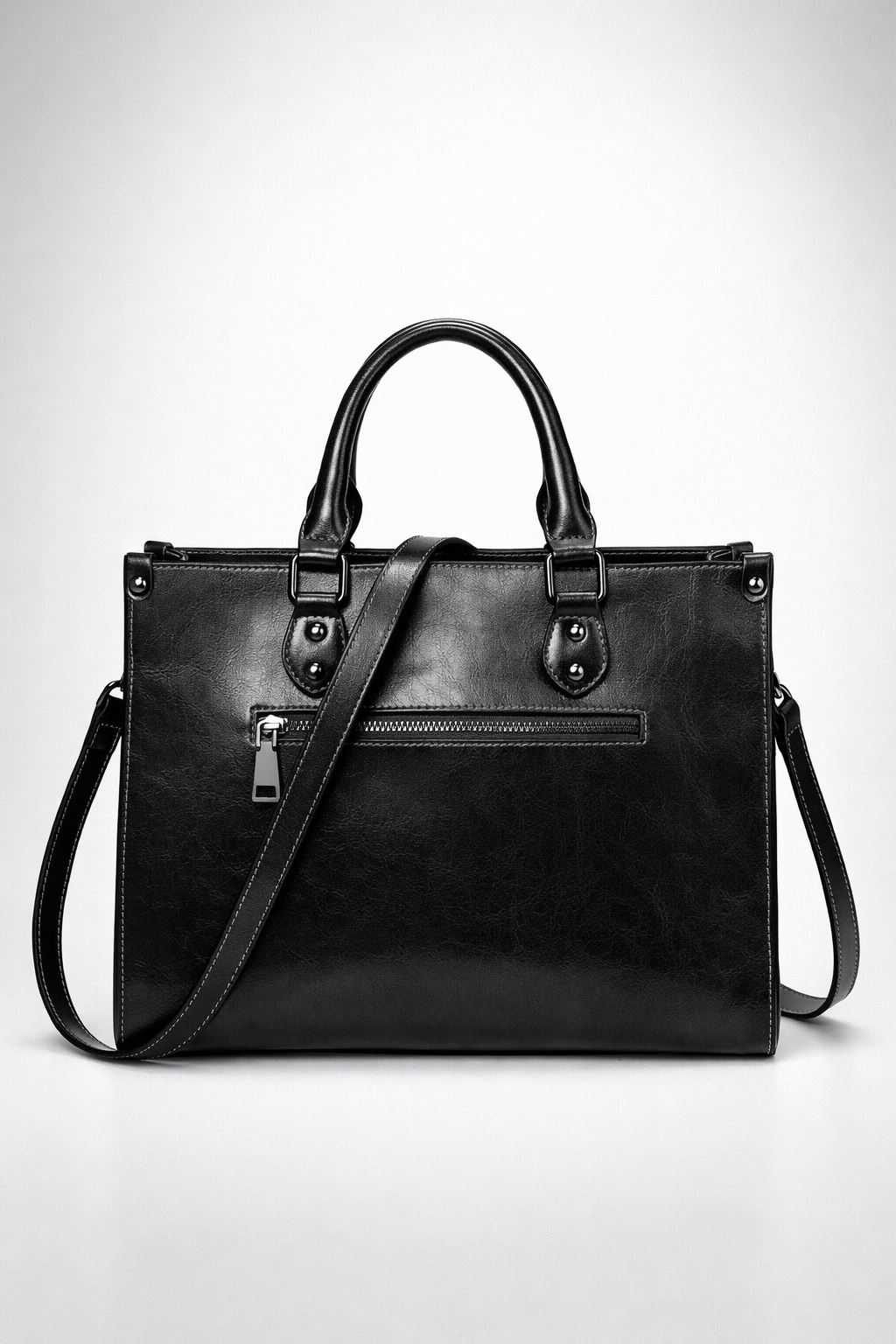 Stylish Black Women's Work Bag - Versatile and Professional Design