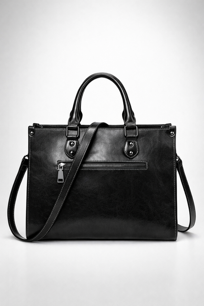 Stylish Black Women's Work Bag - Versatile and Professional Design