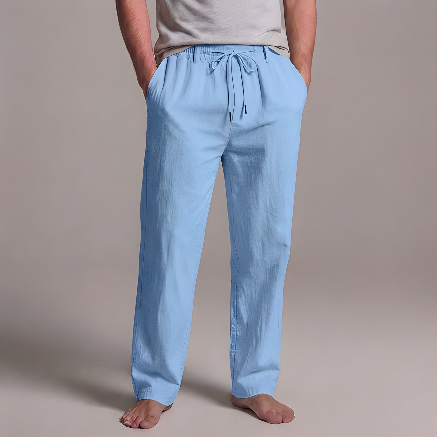Arman - Men's Relaxed Fit Trousers with Drawstring