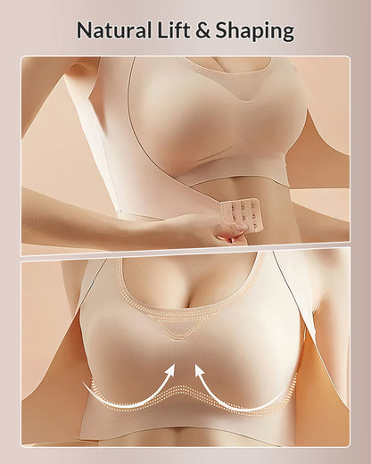 Adjustable Front Closure Cross-Back Wireless Posture Support Bra for Comfort and Alignment