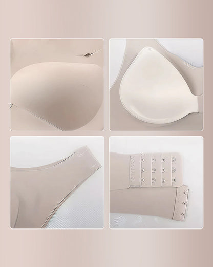 Adjustable Front Closure Cross-Back Wireless Posture Support Bra for Comfort and Alignment
