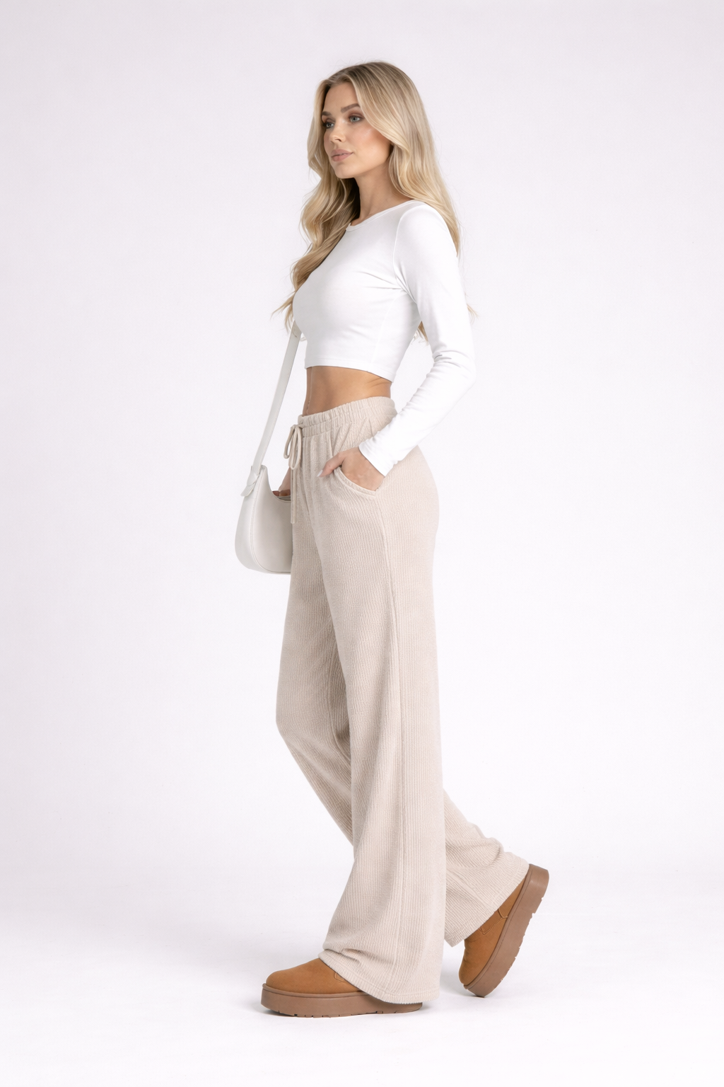 Harry | Trousers with Wide Legs Beige