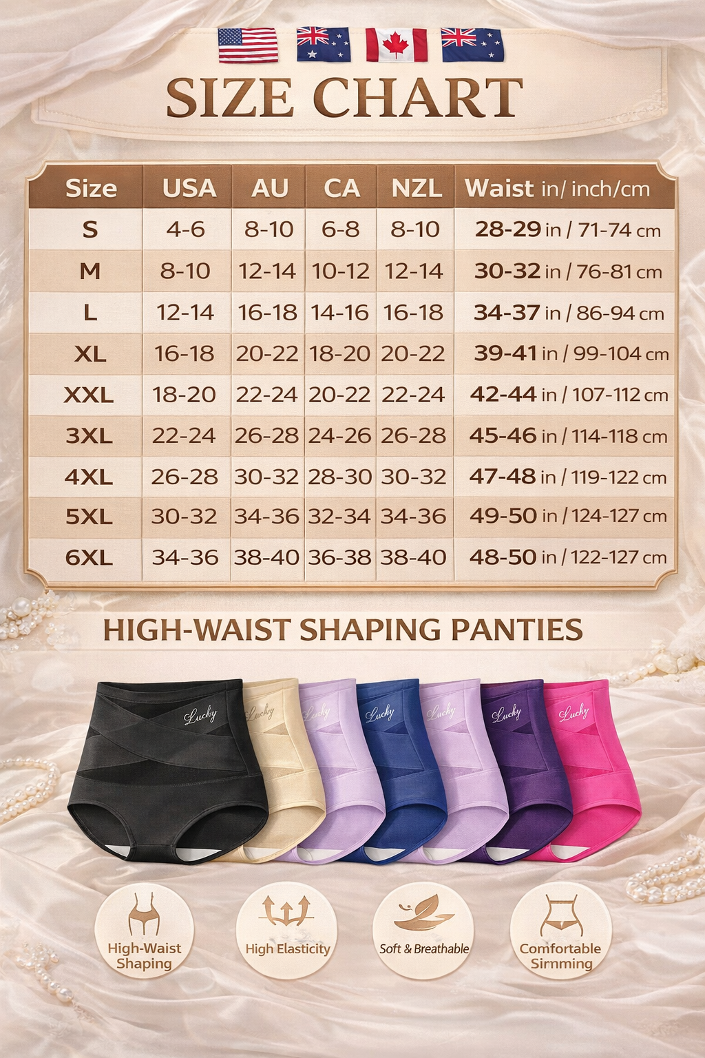 Seamless High-Waist Tummy Control Shaping Underwear for Women