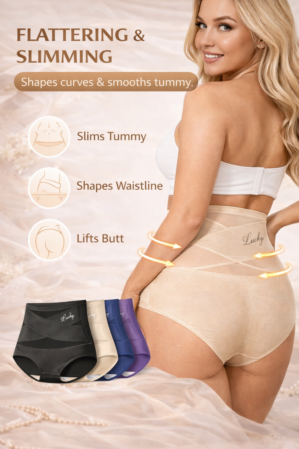 Seamless High-Waist Tummy Control Shaping Underwear for Women