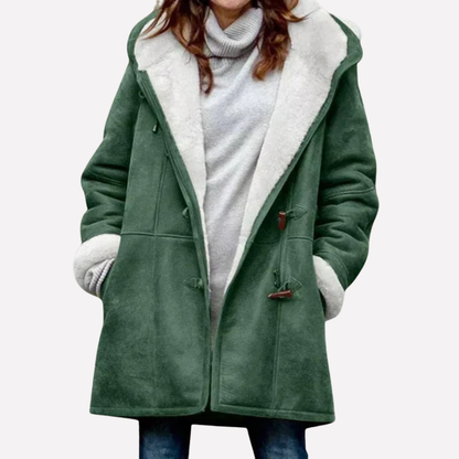 Women's Hooded Jacket with Toggle Fastening for Stylish Comfort