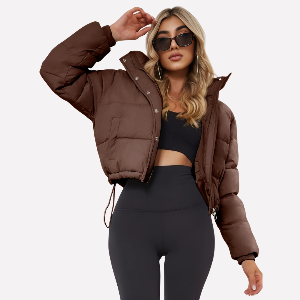 Women's Hooded Short Jacket with Front Zipper - Stylish and Versatile Outerwear