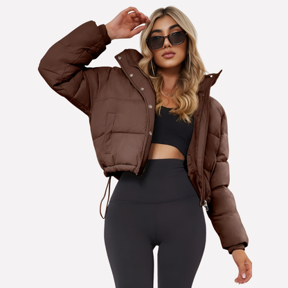 Women's Hooded Short Jacket with Front Zipper - Stylish and Versatile Outerwear